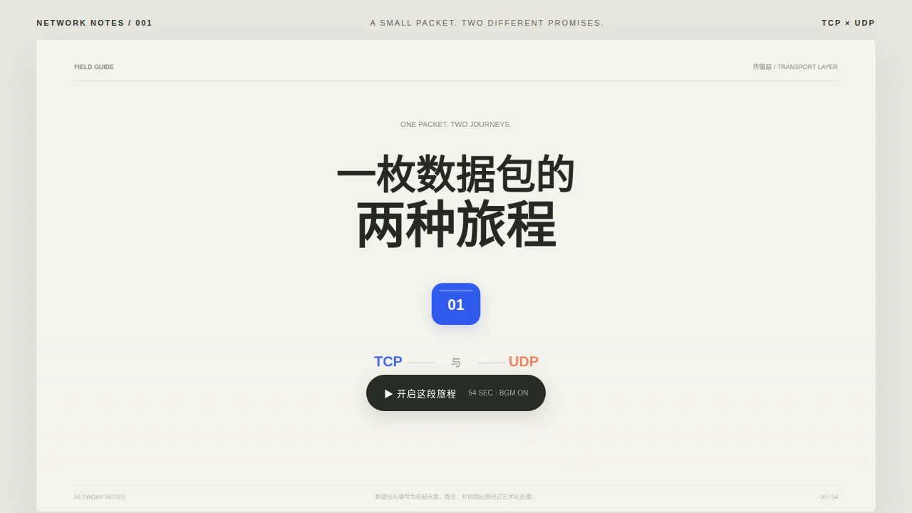 一枚数据包的两种旅程的页面截图